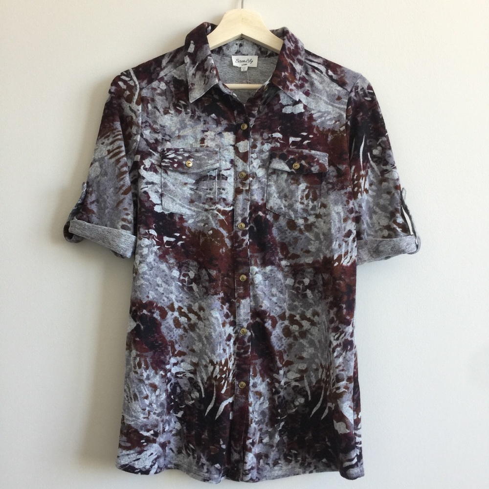 SIREN LILY Shirt Sleeve Top